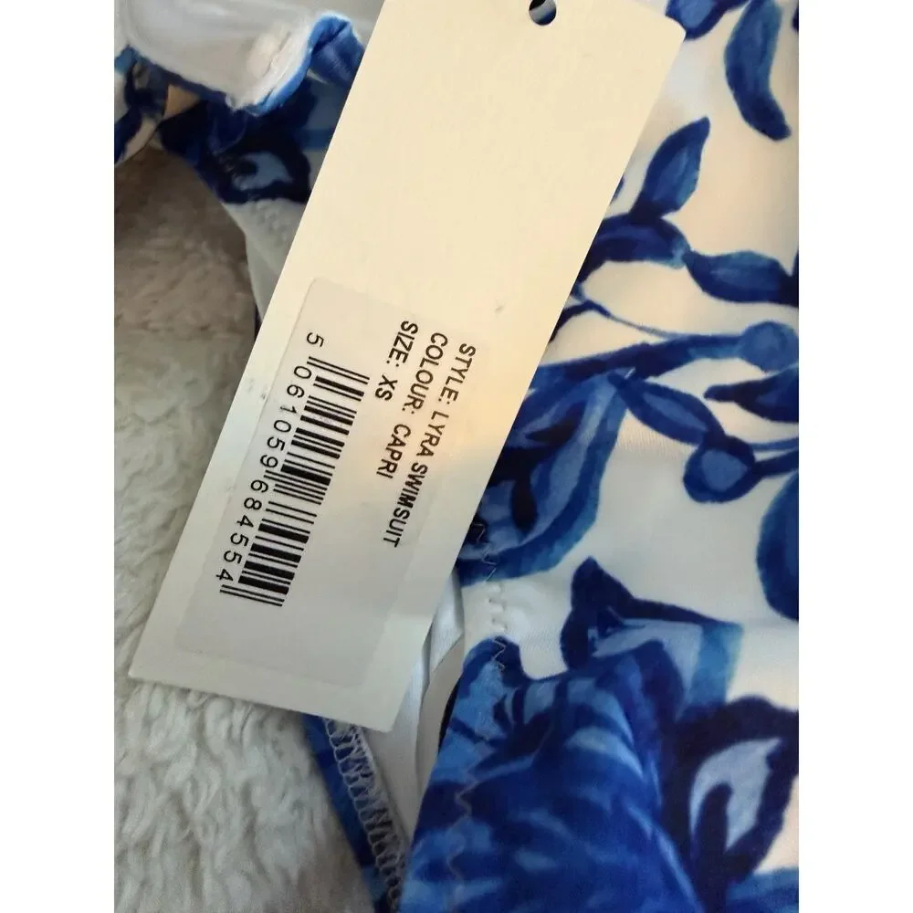 Alexandra Miro ZELLA One Piece Underwire SWIMSUIT - BLUE CAPRI XS NWT $328